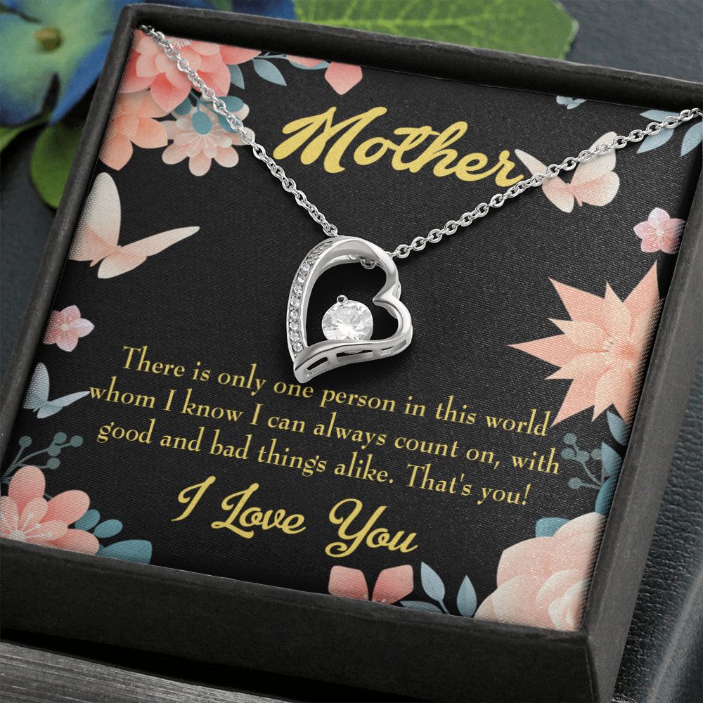 To Mom That's You Mom Forever Necklace w Message Card-Express Your Love Gifts