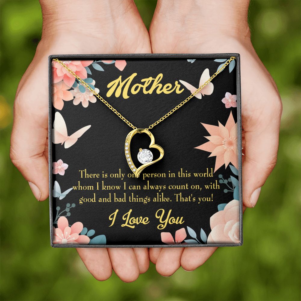To Mom That's You Mom Forever Necklace w Message Card-Express Your Love Gifts