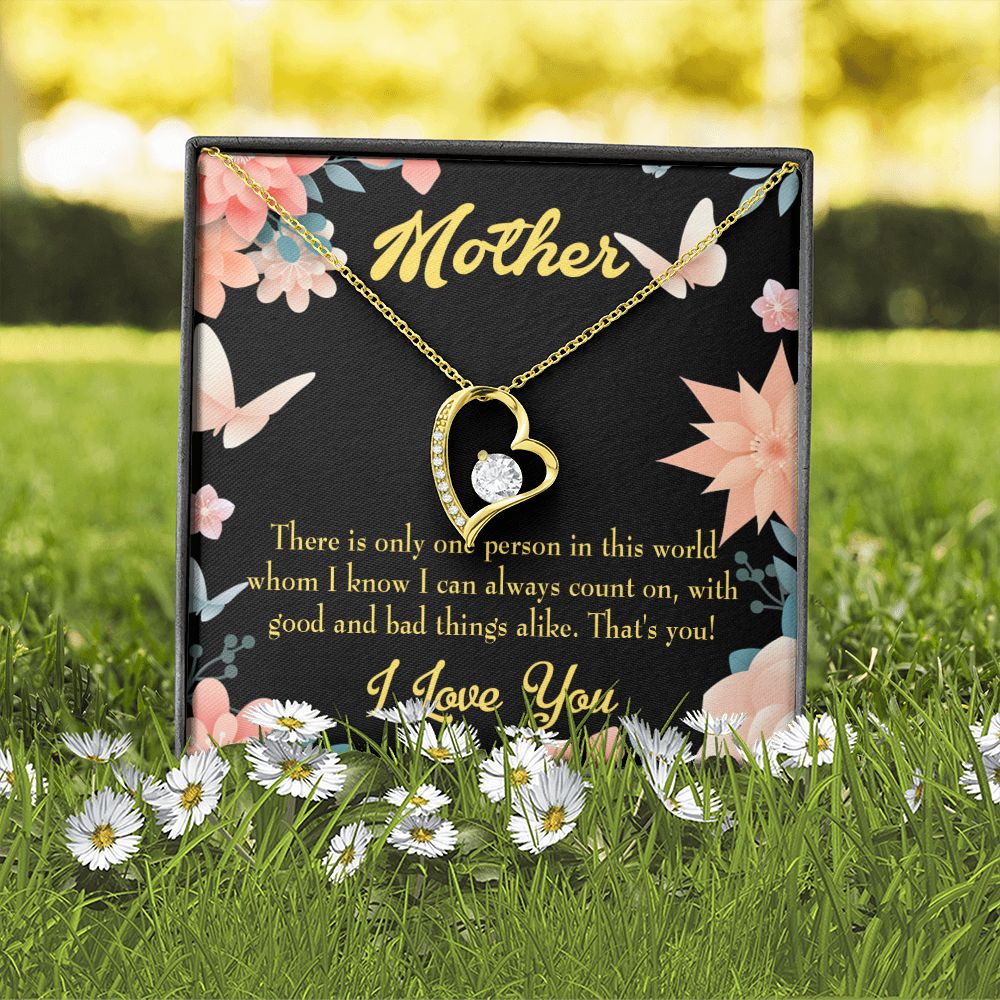 To Mom That's You Mom Forever Necklace w Message Card-Express Your Love Gifts