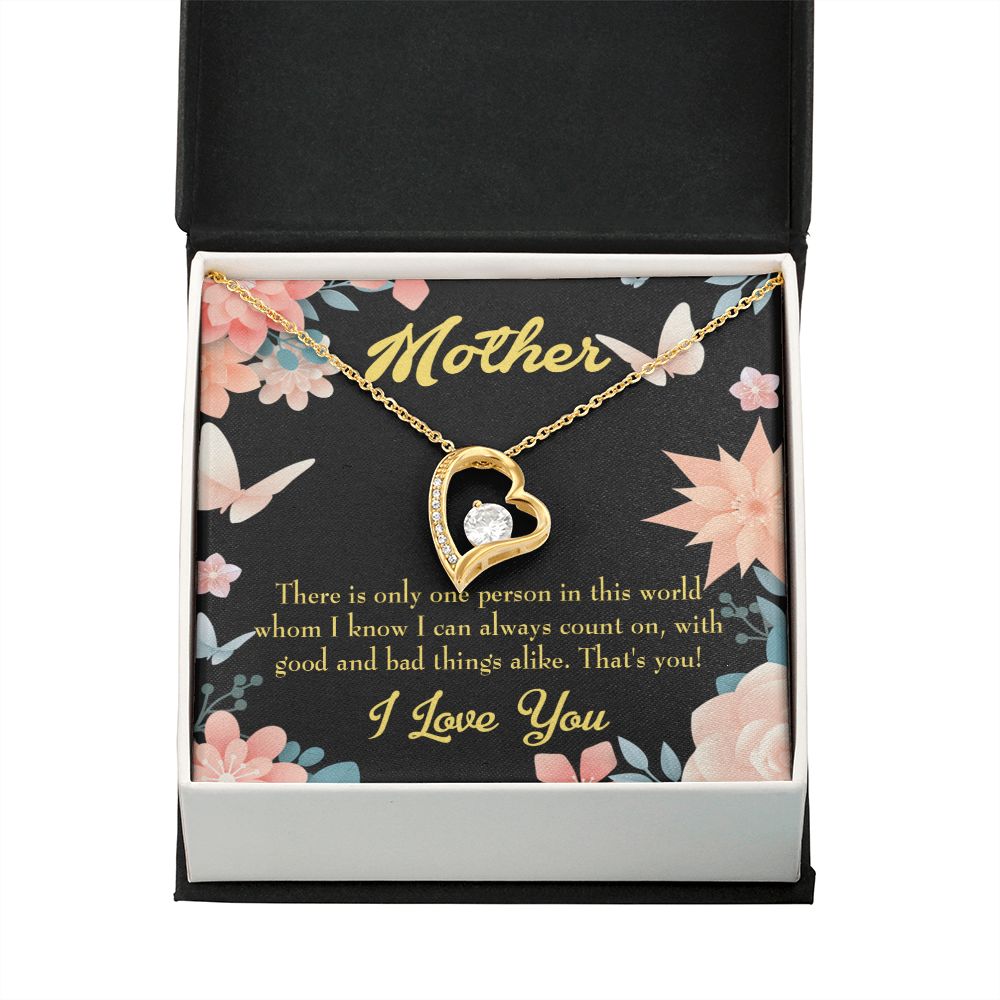 To Mom That's You Mom Forever Necklace w Message Card-Express Your Love Gifts