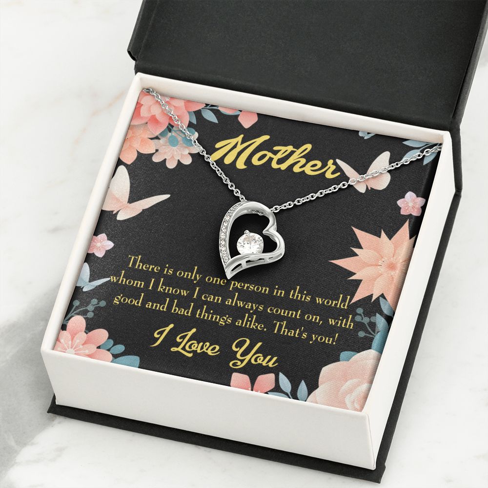To Mom That's You Mom Forever Necklace w Message Card-Express Your Love Gifts