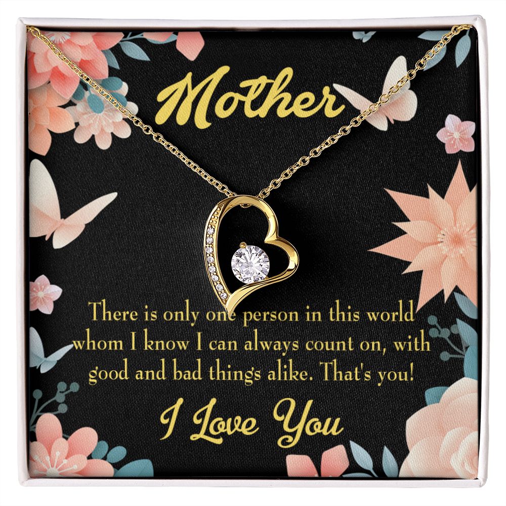 To Mom That's You Mom Forever Necklace w Message Card-Express Your Love Gifts