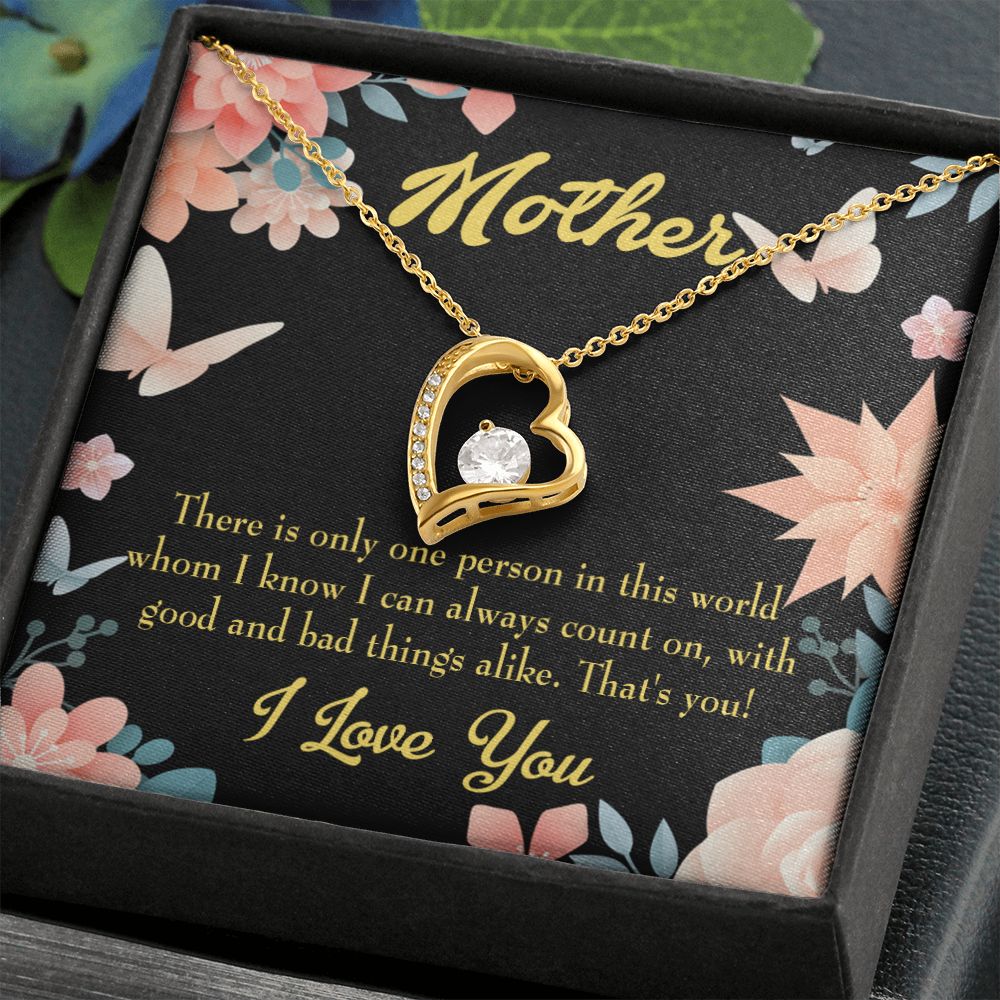 To Mom That's You Mom Forever Necklace w Message Card-Express Your Love Gifts