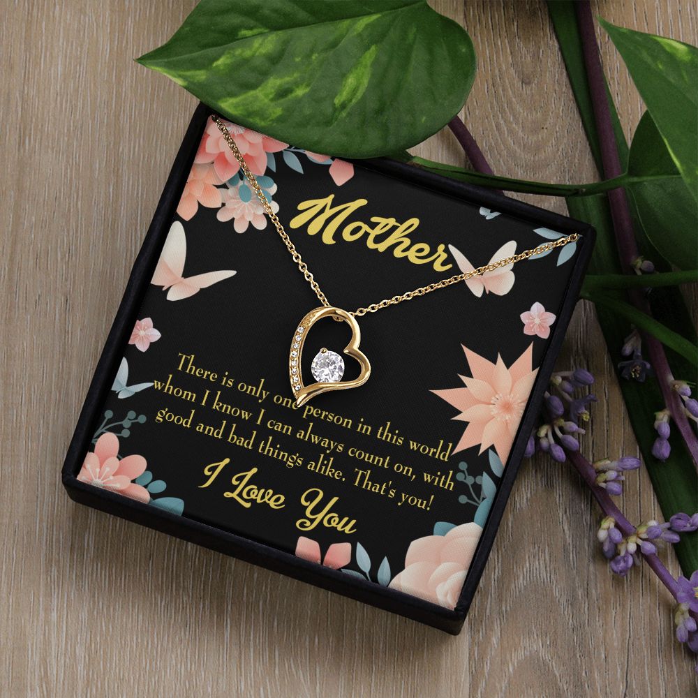 To Mom That's You Mom Forever Necklace w Message Card-Express Your Love Gifts