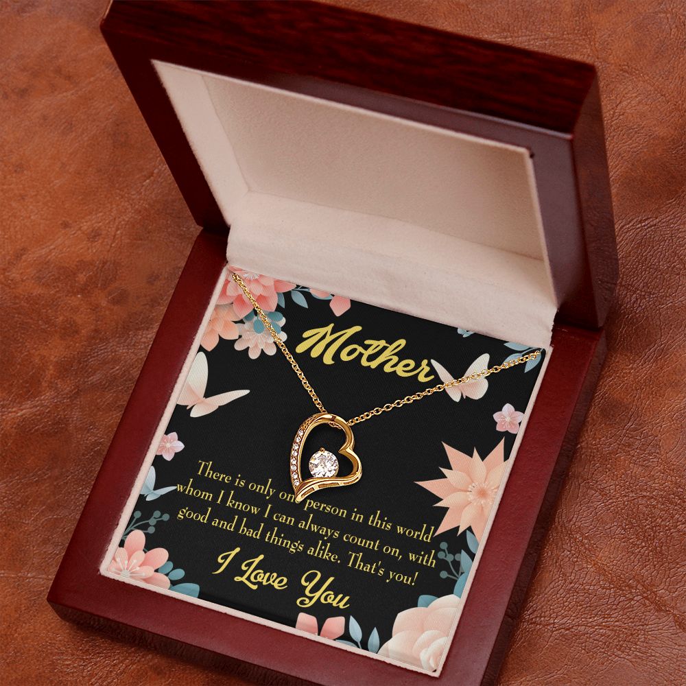 To Mom That's You Mom Forever Necklace w Message Card-Express Your Love Gifts