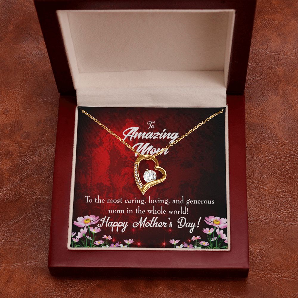 To Mom The Most Caring Forever Necklace w Message Card-Express Your Love Gifts