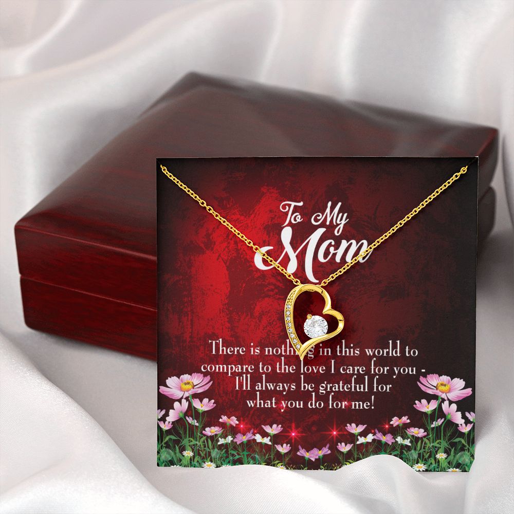 To Mom There is Nothing Forever Necklace w Message Card-Express Your Love Gifts