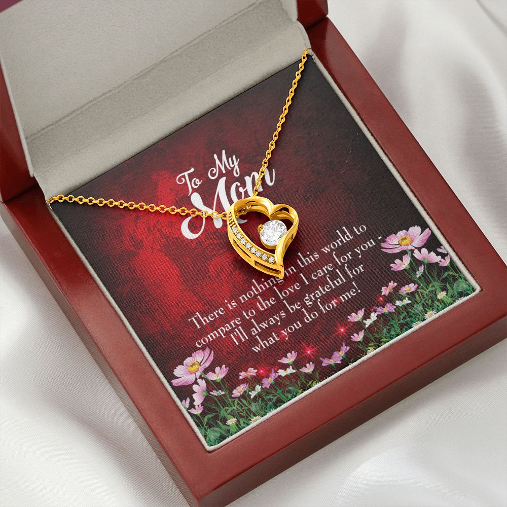 To Mom There is Nothing Forever Necklace w Message Card-Express Your Love Gifts