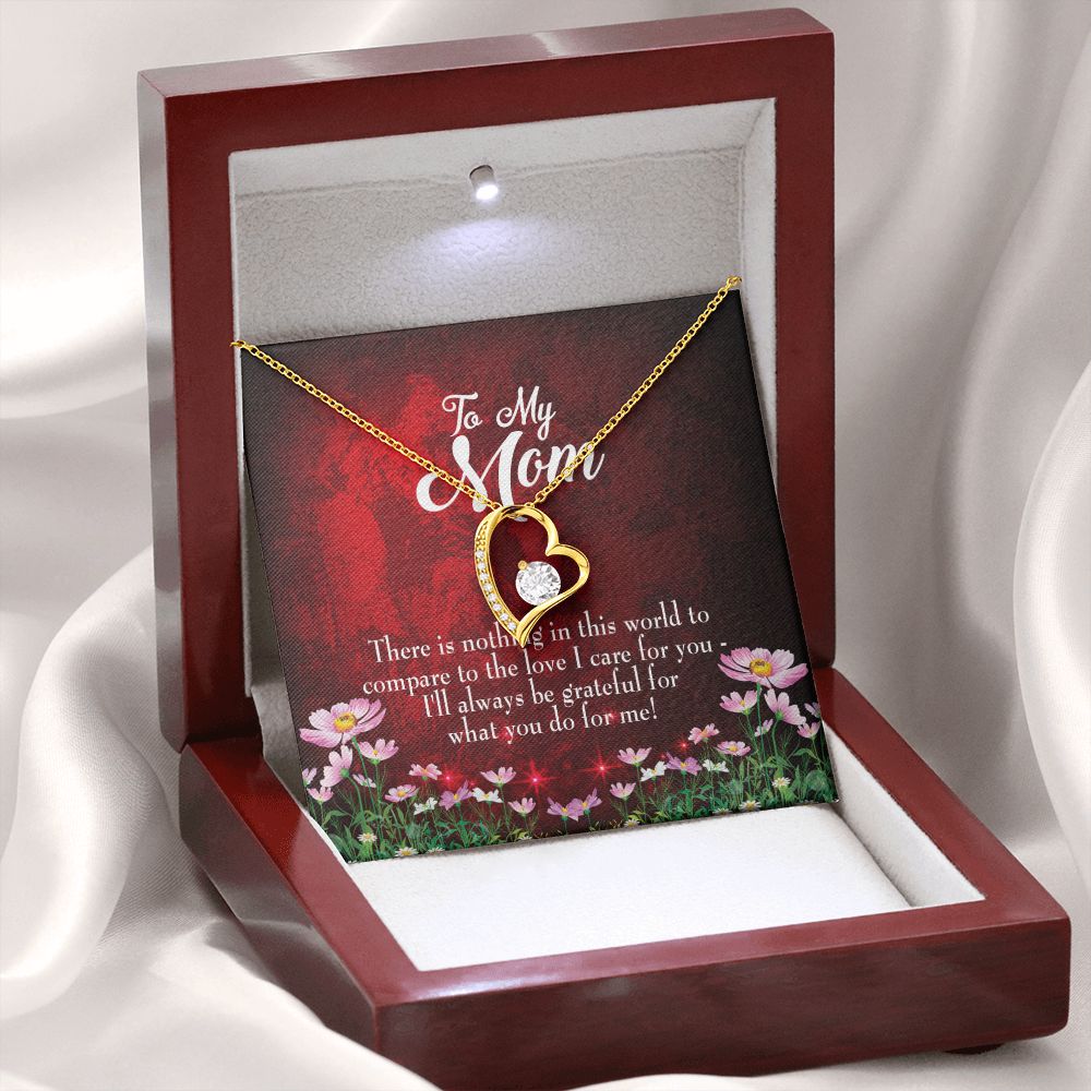 To Mom There is Nothing Forever Necklace w Message Card-Express Your Love Gifts