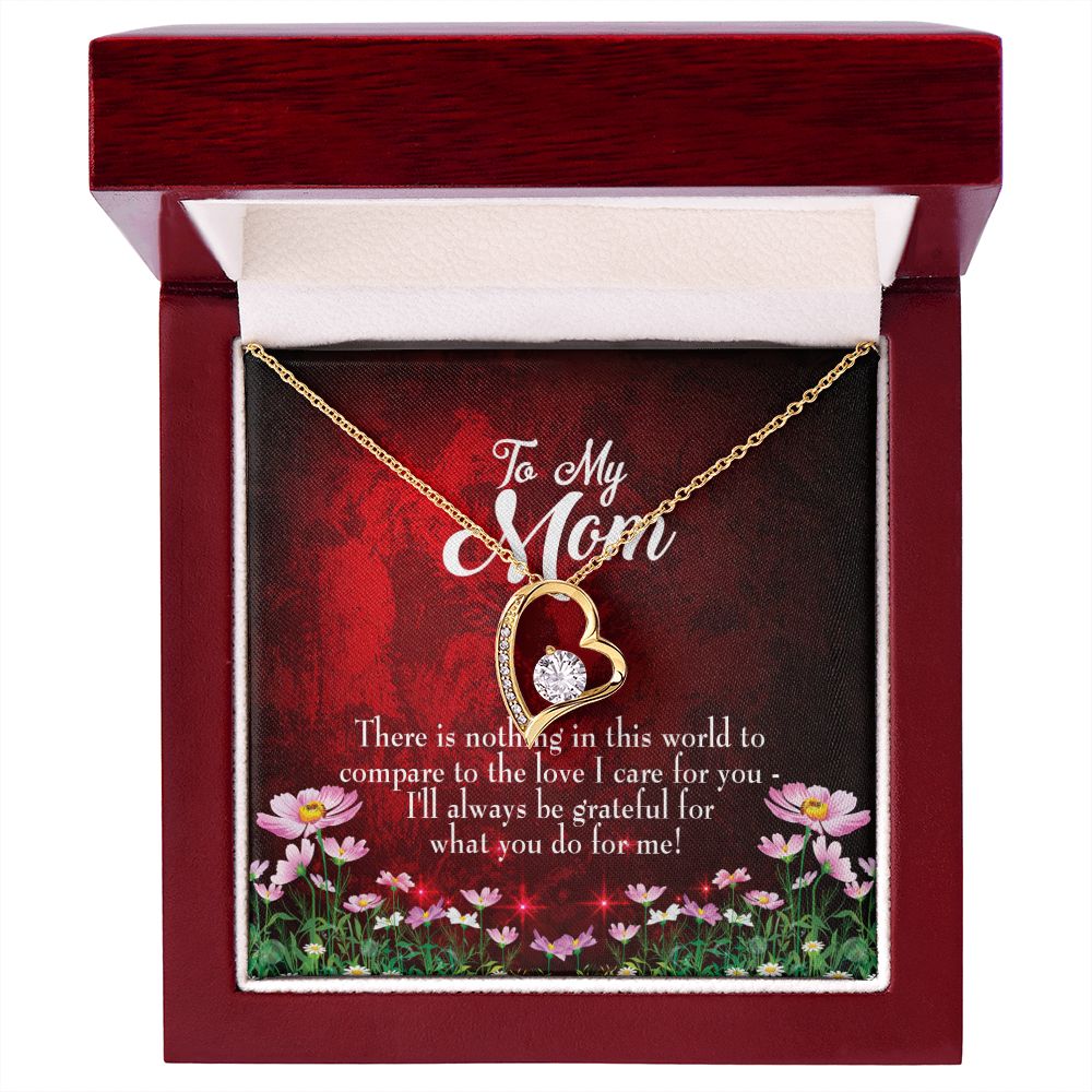 To Mom There is Nothing Forever Necklace w Message Card-Express Your Love Gifts