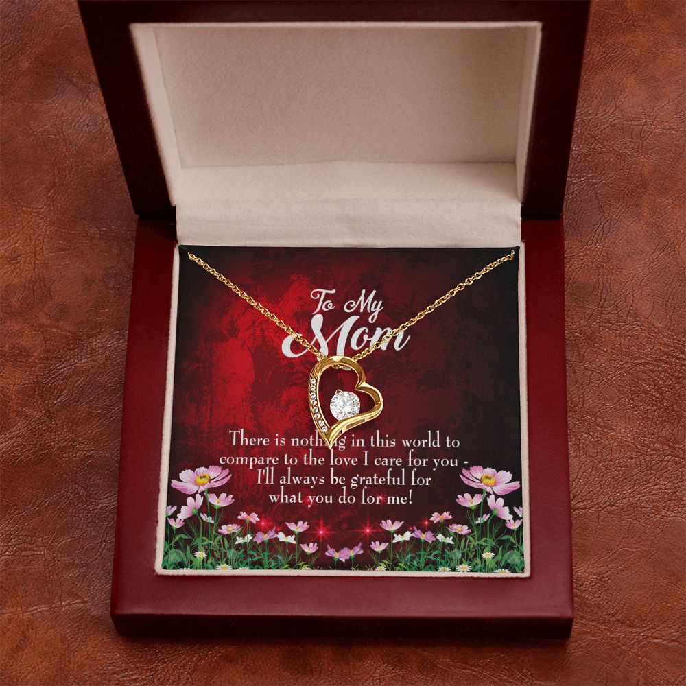 To Mom There is Nothing Forever Necklace w Message Card-Express Your Love Gifts