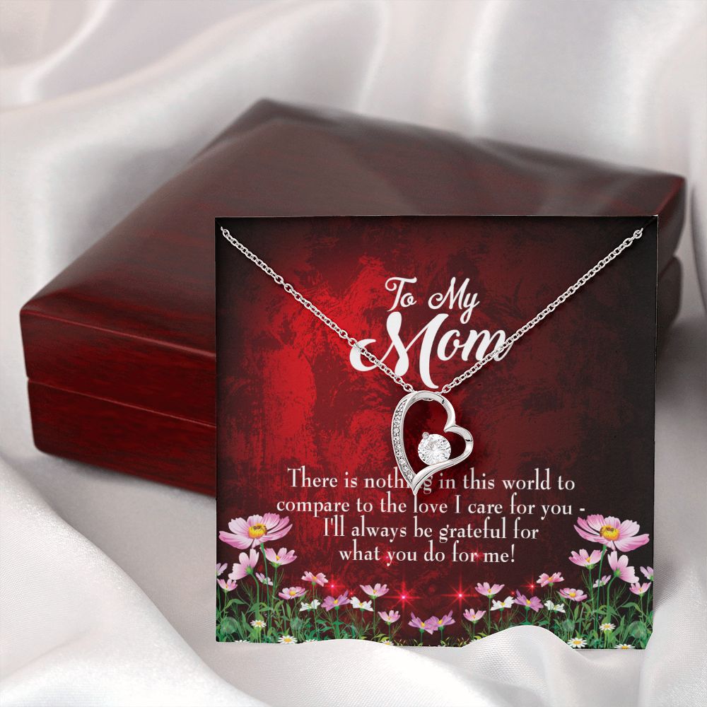 To Mom There is Nothing Forever Necklace w Message Card-Express Your Love Gifts