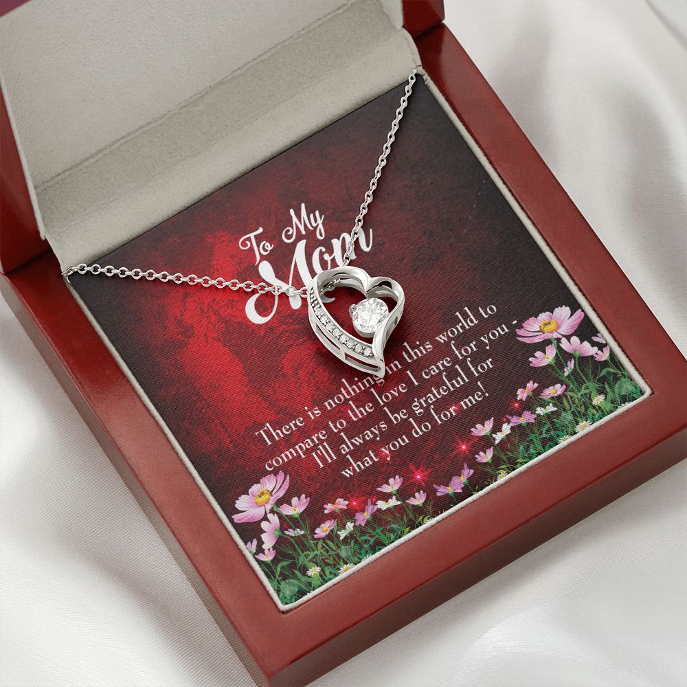 To Mom There is Nothing Forever Necklace w Message Card-Express Your Love Gifts