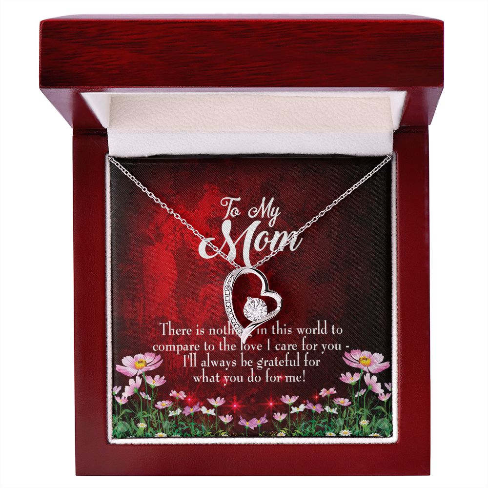 To Mom There is Nothing Forever Necklace w Message Card-Express Your Love Gifts
