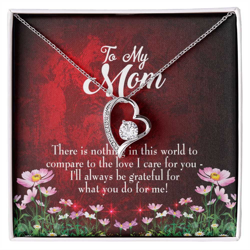 To Mom There is Nothing Forever Necklace w Message Card-Express Your Love Gifts