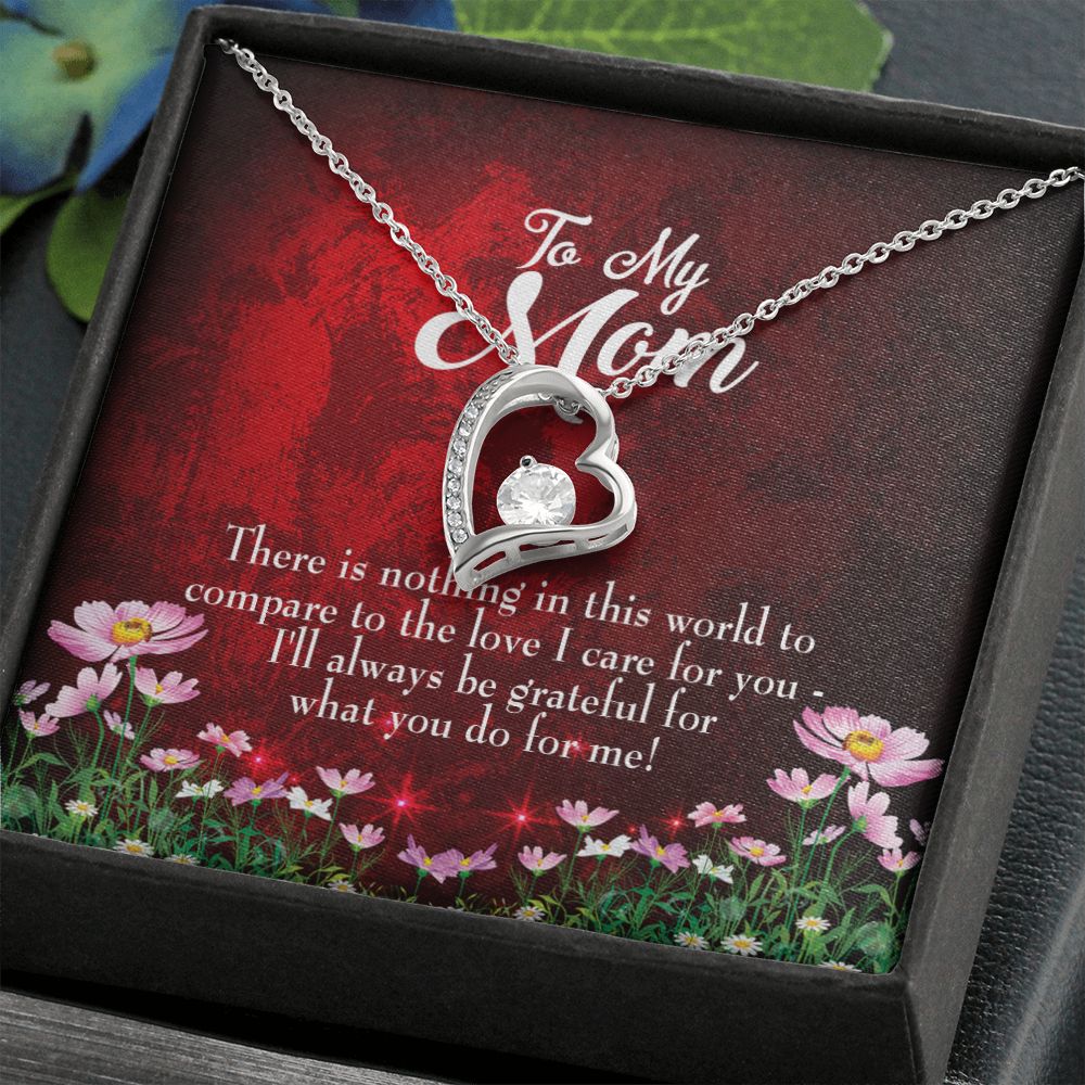 To Mom There is Nothing Forever Necklace w Message Card-Express Your Love Gifts