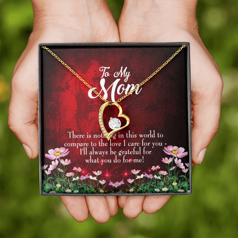 To Mom There is Nothing Forever Necklace w Message Card-Express Your Love Gifts