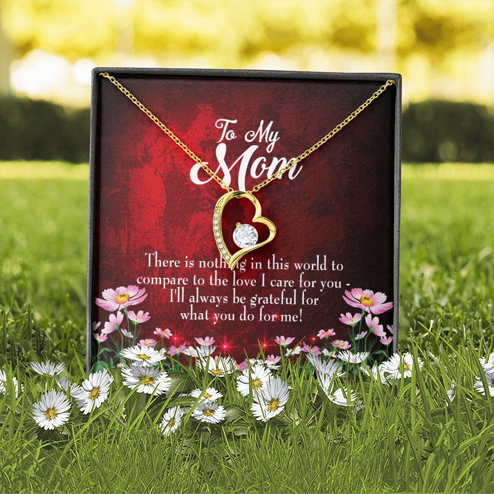 To Mom There is Nothing Forever Necklace w Message Card-Express Your Love Gifts
