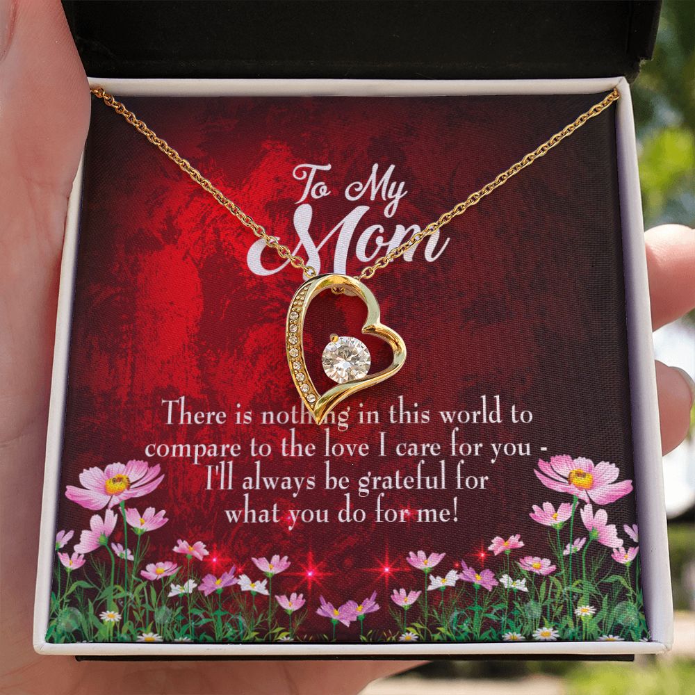 To Mom There is Nothing Forever Necklace w Message Card-Express Your Love Gifts