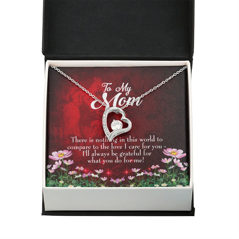 To Mom There is Nothing Forever Necklace w Message Card-Express Your Love Gifts
