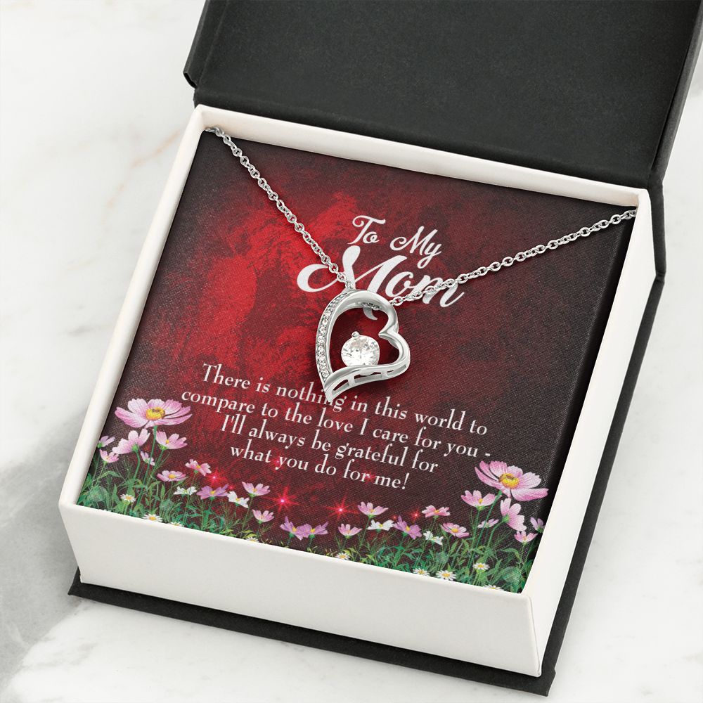 To Mom There is Nothing Forever Necklace w Message Card-Express Your Love Gifts