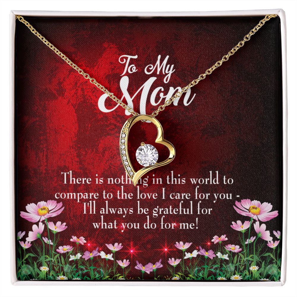 To Mom There is Nothing Forever Necklace w Message Card-Express Your Love Gifts
