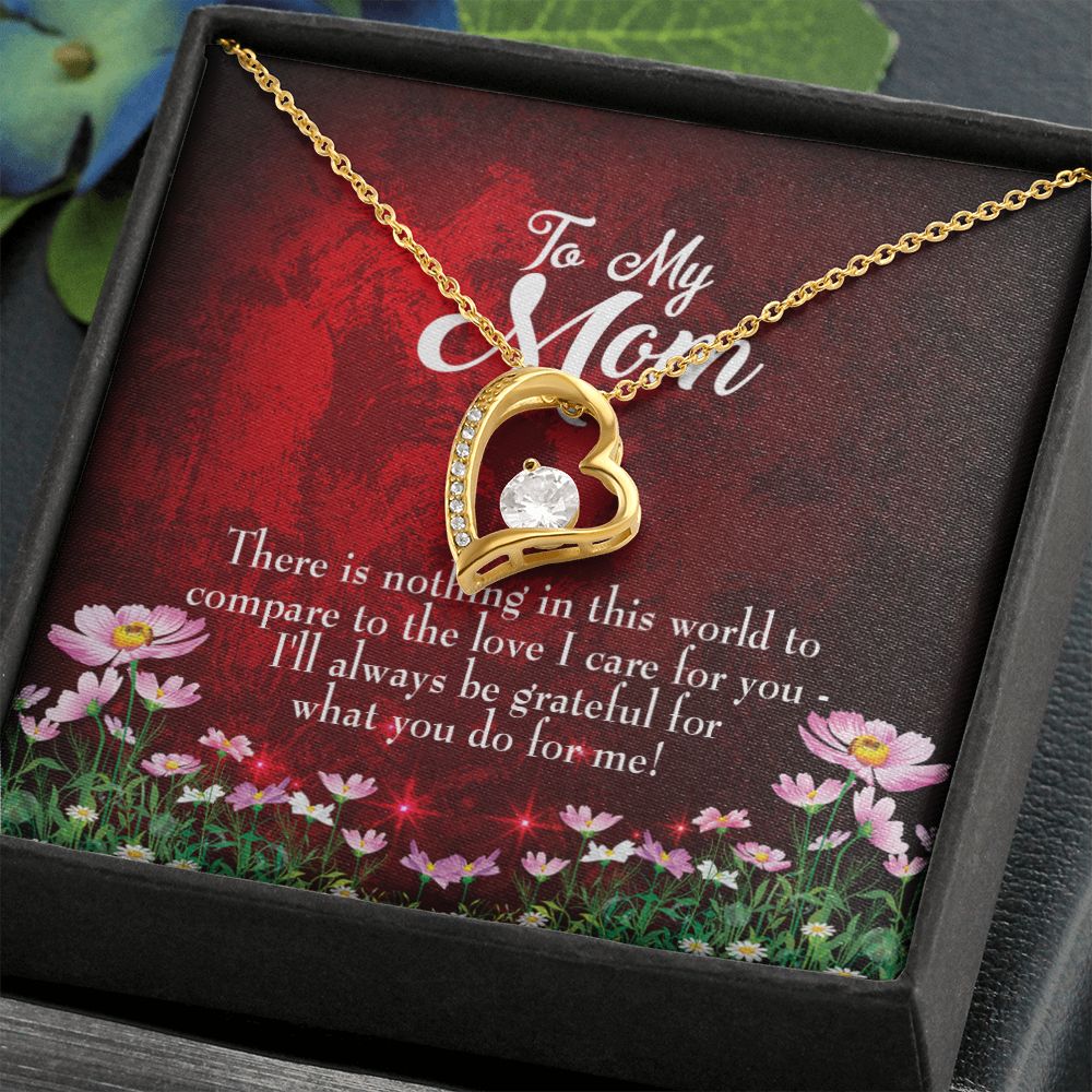 To Mom There is Nothing Forever Necklace w Message Card-Express Your Love Gifts