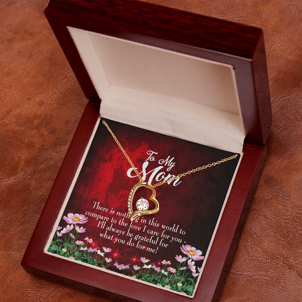 To Mom There is Nothing Forever Necklace w Message Card-Express Your Love Gifts