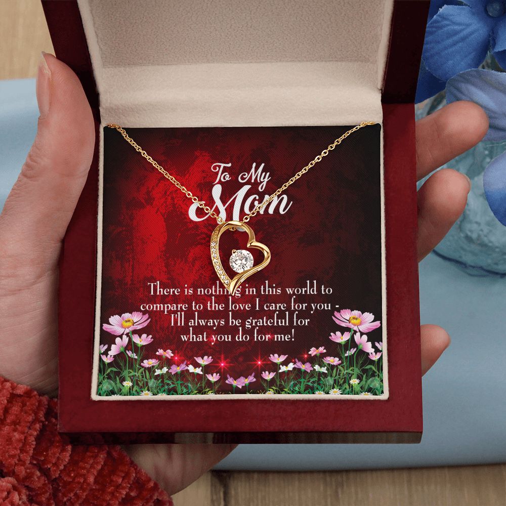 To Mom There is Nothing Forever Necklace w Message Card-Express Your Love Gifts