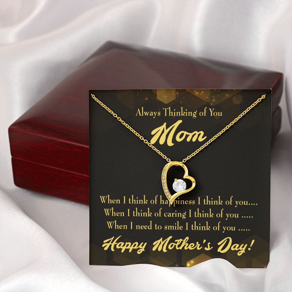 To Mom Thinking of You Forever Necklace w Message Card-Express Your Love Gifts