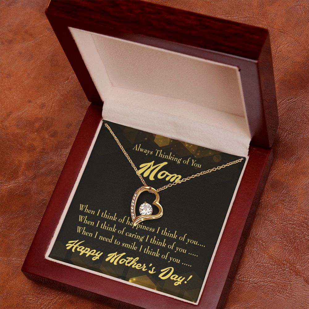 To Mom Thinking of You Forever Necklace w Message Card-Express Your Love Gifts