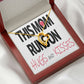 To Mom This Mom Runs on Hugs and Kisses Forever Necklace w Message Card-Express Your Love Gifts