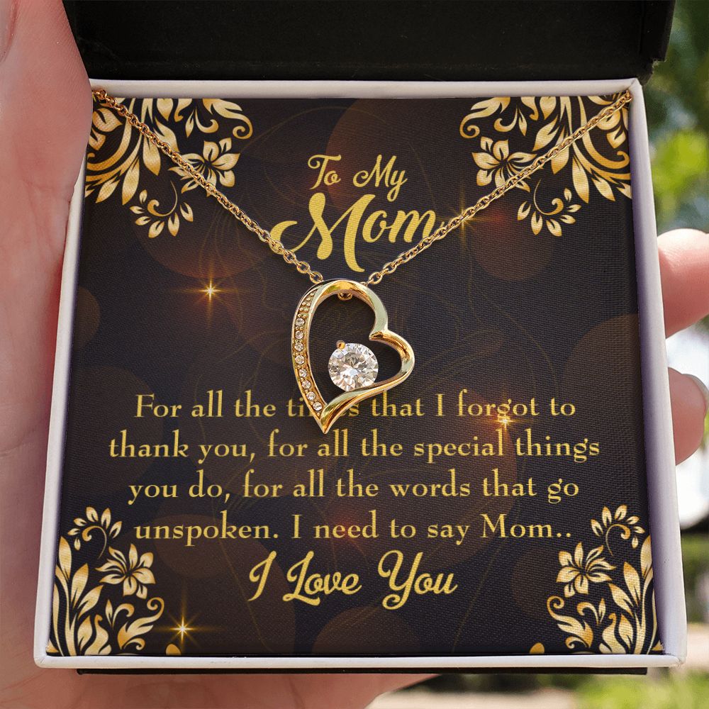 To Mom To My Mom Anchor Forever Necklace w Message Card-Express Your Love Gifts