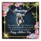 To Mom Today Special Day Forever Necklace w Message Card-Express Your Love Gifts