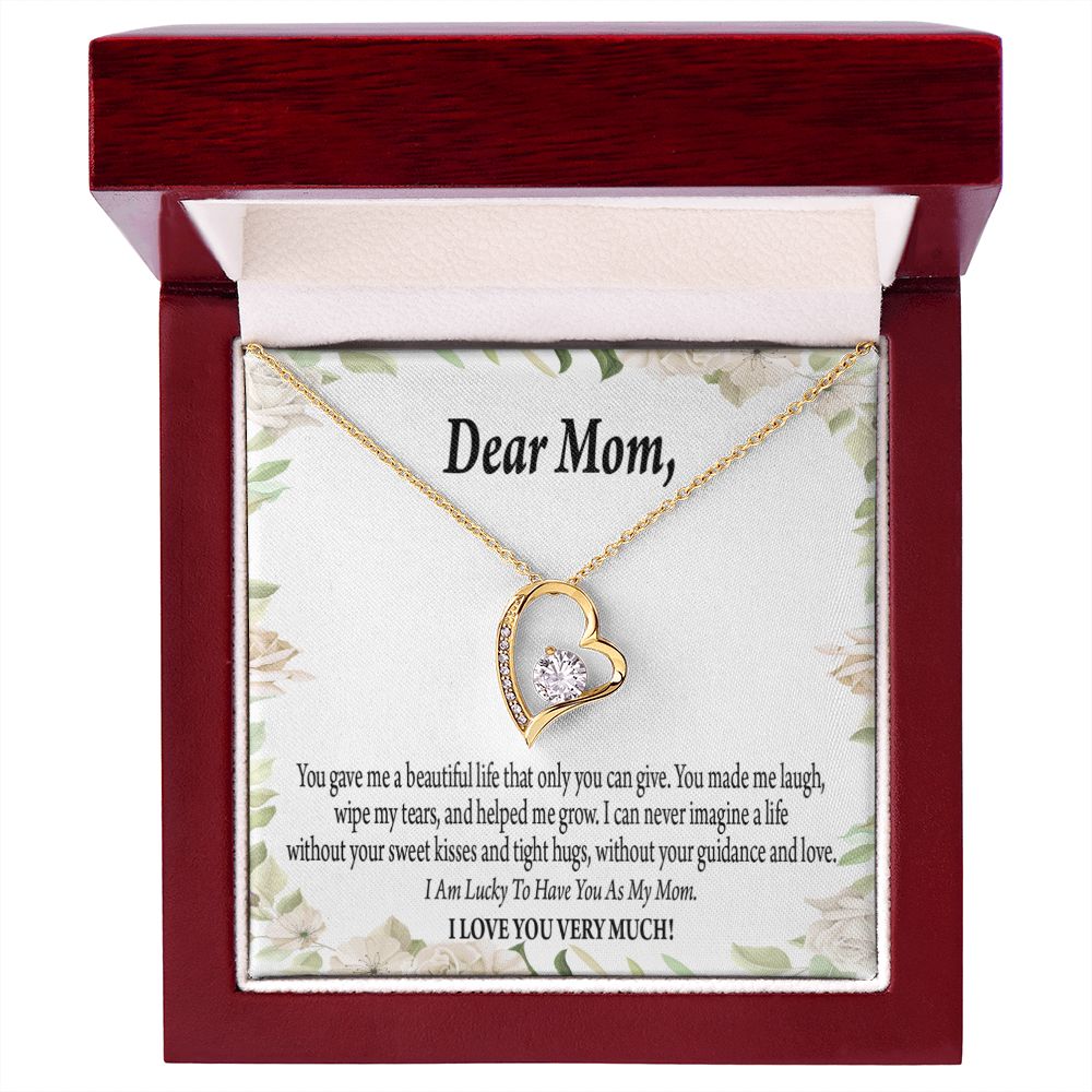 To Mom Unique Present For Mom Forever Necklace w Message Card-Express Your Love Gifts