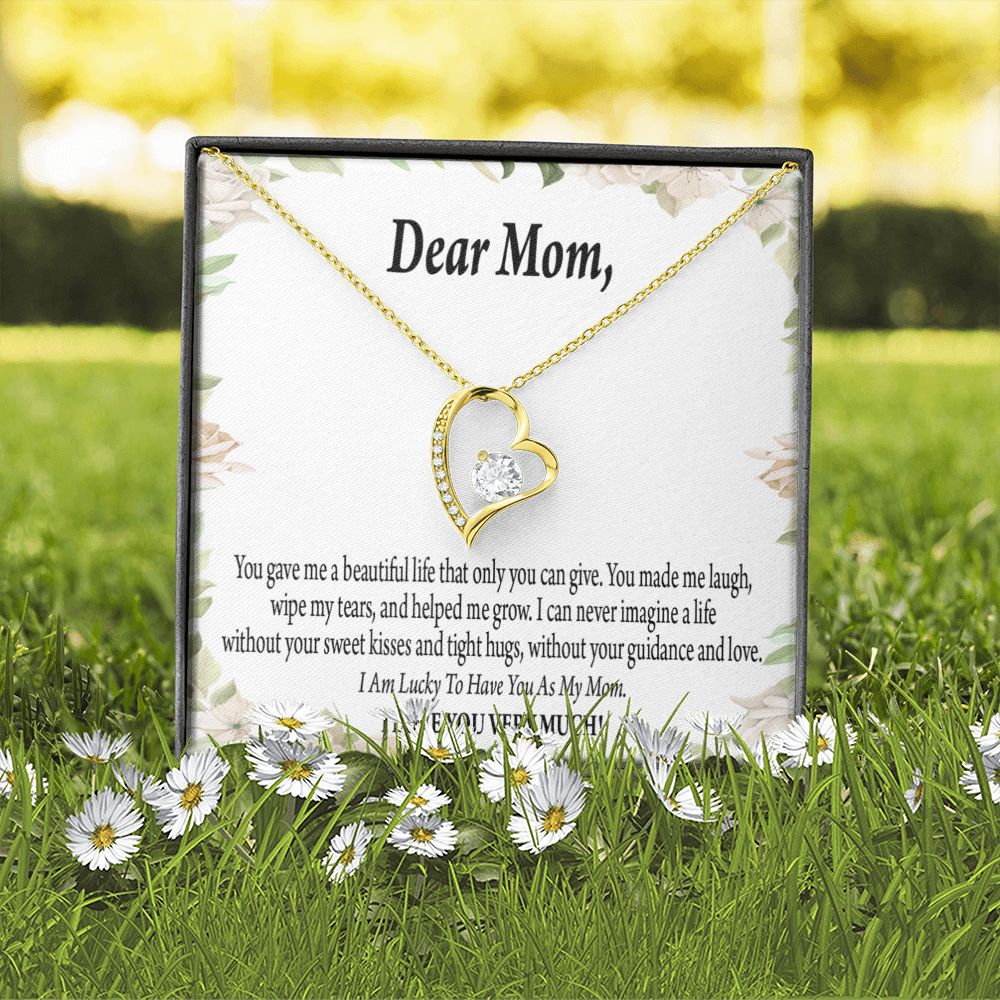 To Mom Unique Present For Mom Forever Necklace w Message Card-Express Your Love Gifts
