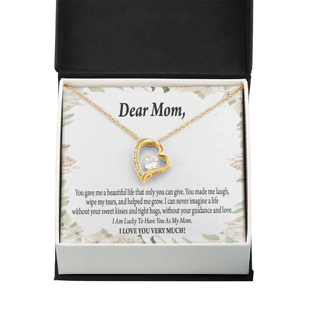 To Mom Unique Present For Mom Forever Necklace w Message Card-Express Your Love Gifts