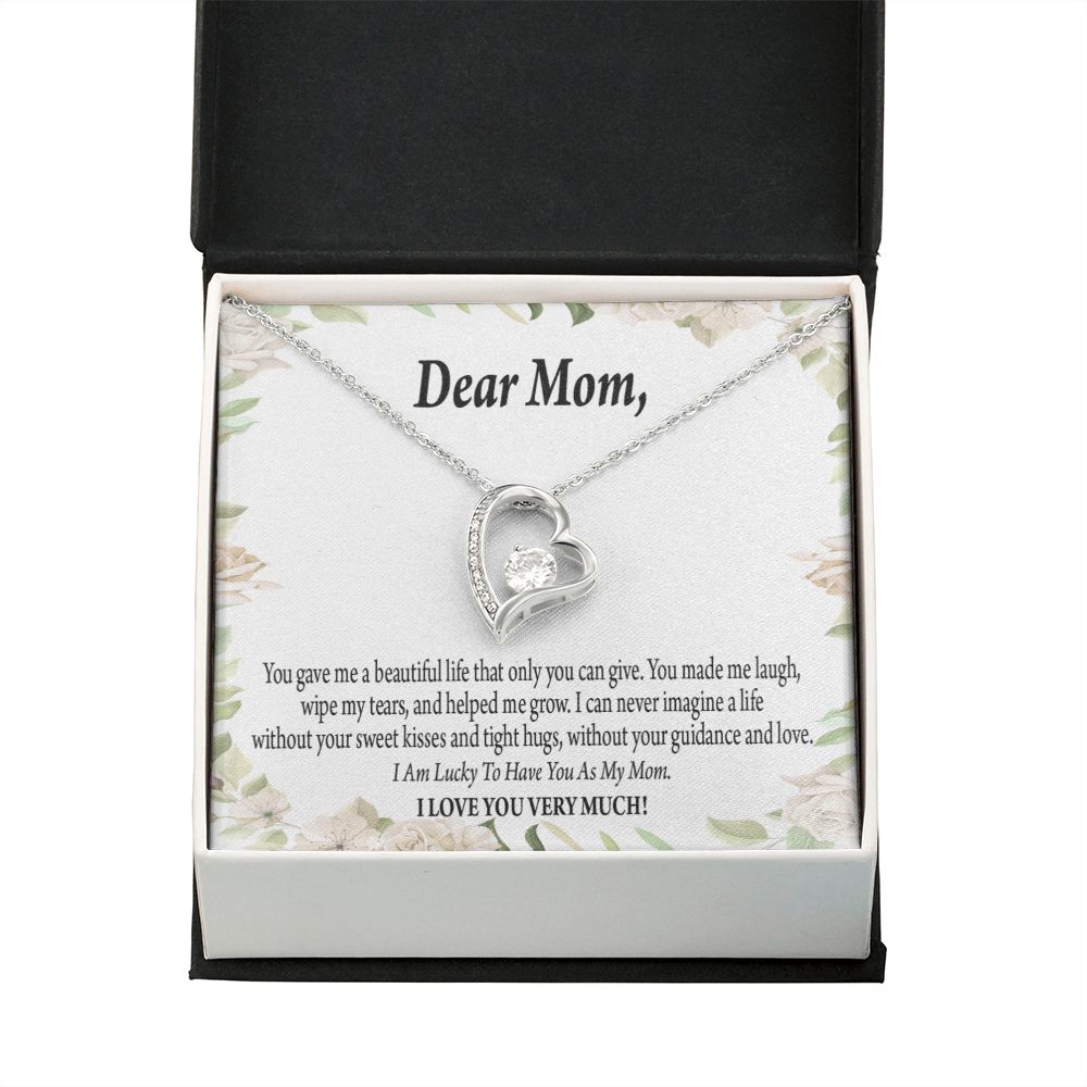 To Mom Unique Present For Mom Forever Necklace w Message Card-Express Your Love Gifts