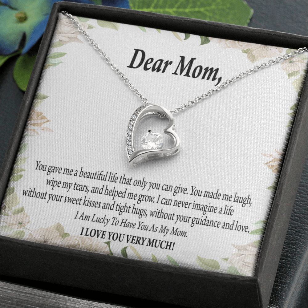 To Mom Unique Present For Mom Forever Necklace w Message Card-Express Your Love Gifts