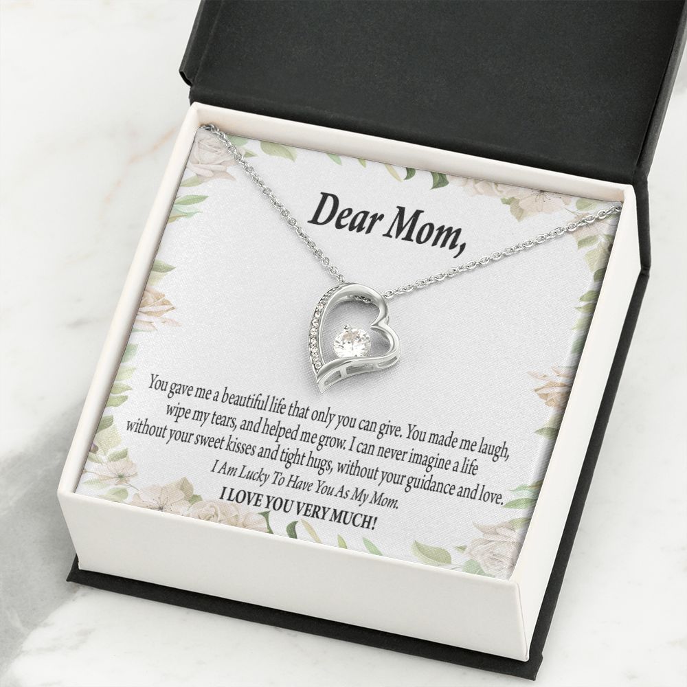 To Mom Unique Present For Mom Forever Necklace w Message Card-Express Your Love Gifts