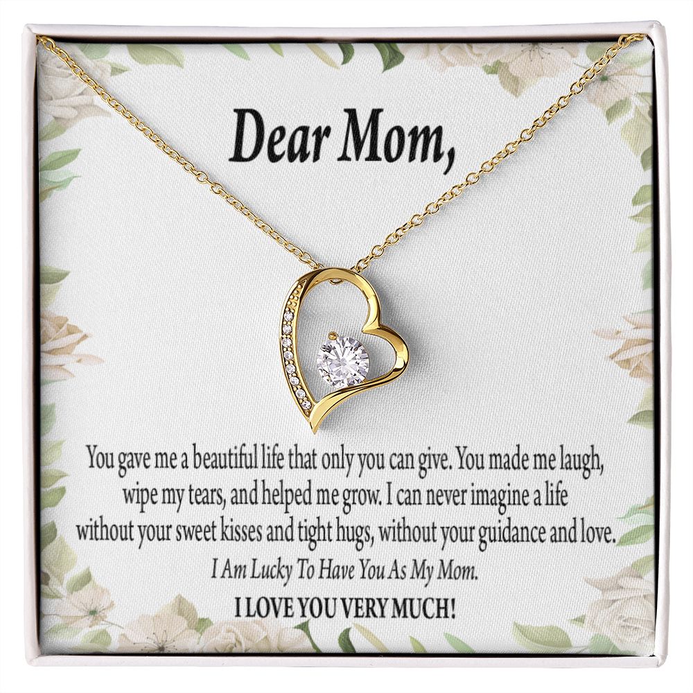 To Mom Unique Present For Mom Forever Necklace w Message Card-Express Your Love Gifts