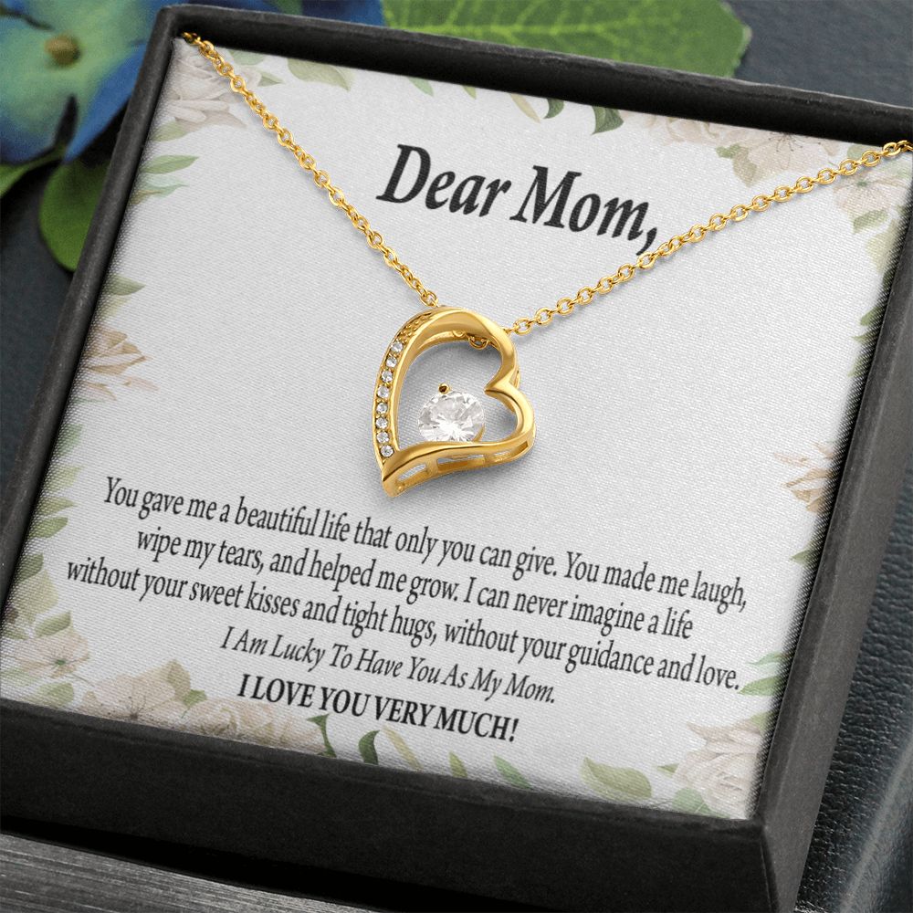 To Mom Unique Present For Mom Forever Necklace w Message Card-Express Your Love Gifts