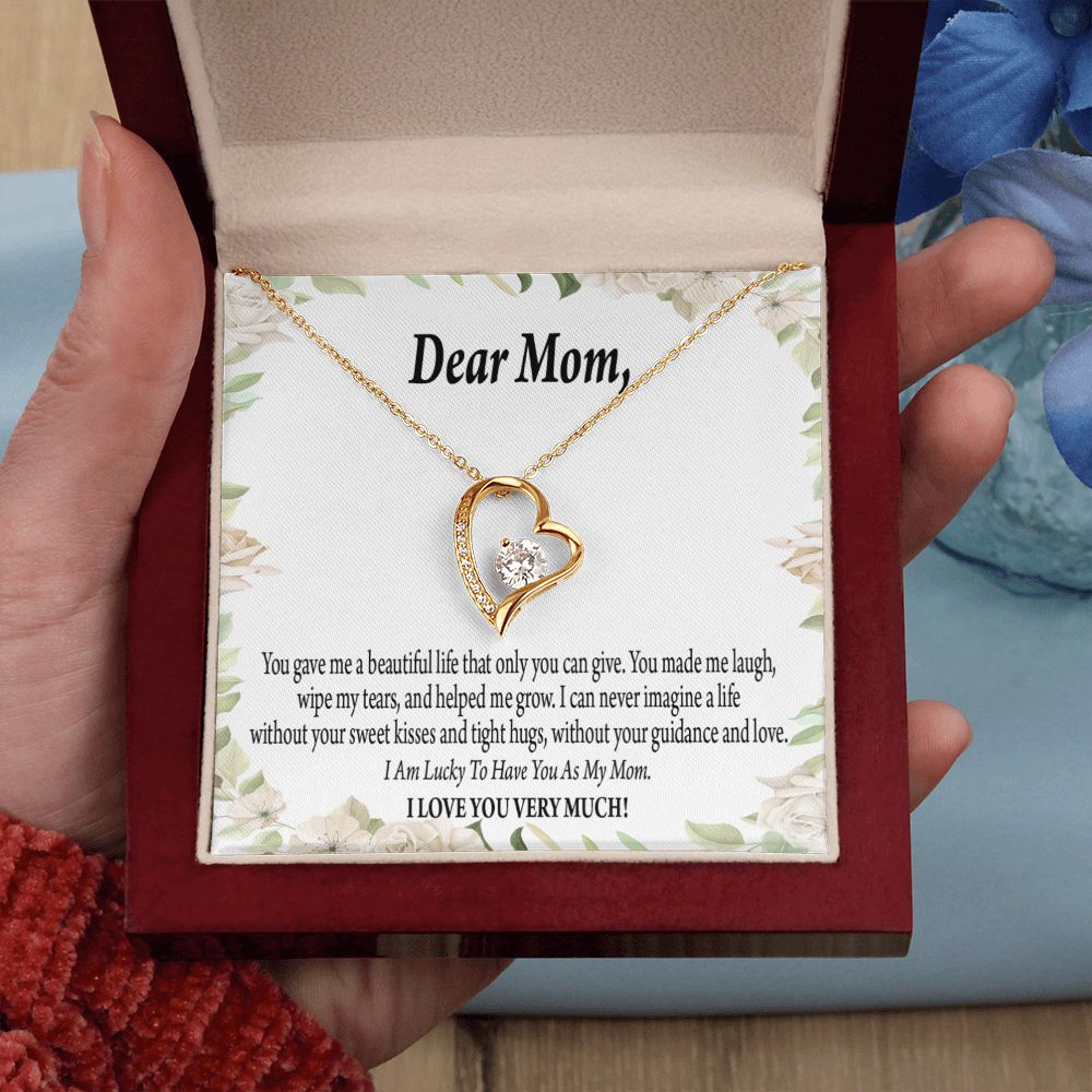 To Mom Unique Present For Mom Forever Necklace w Message Card-Express Your Love Gifts