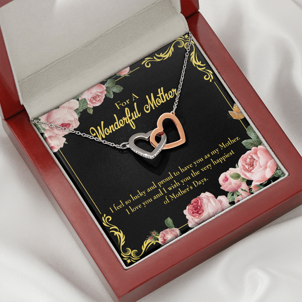 To Mom Very Happiest Inseparable Necklace-Express Your Love Gifts