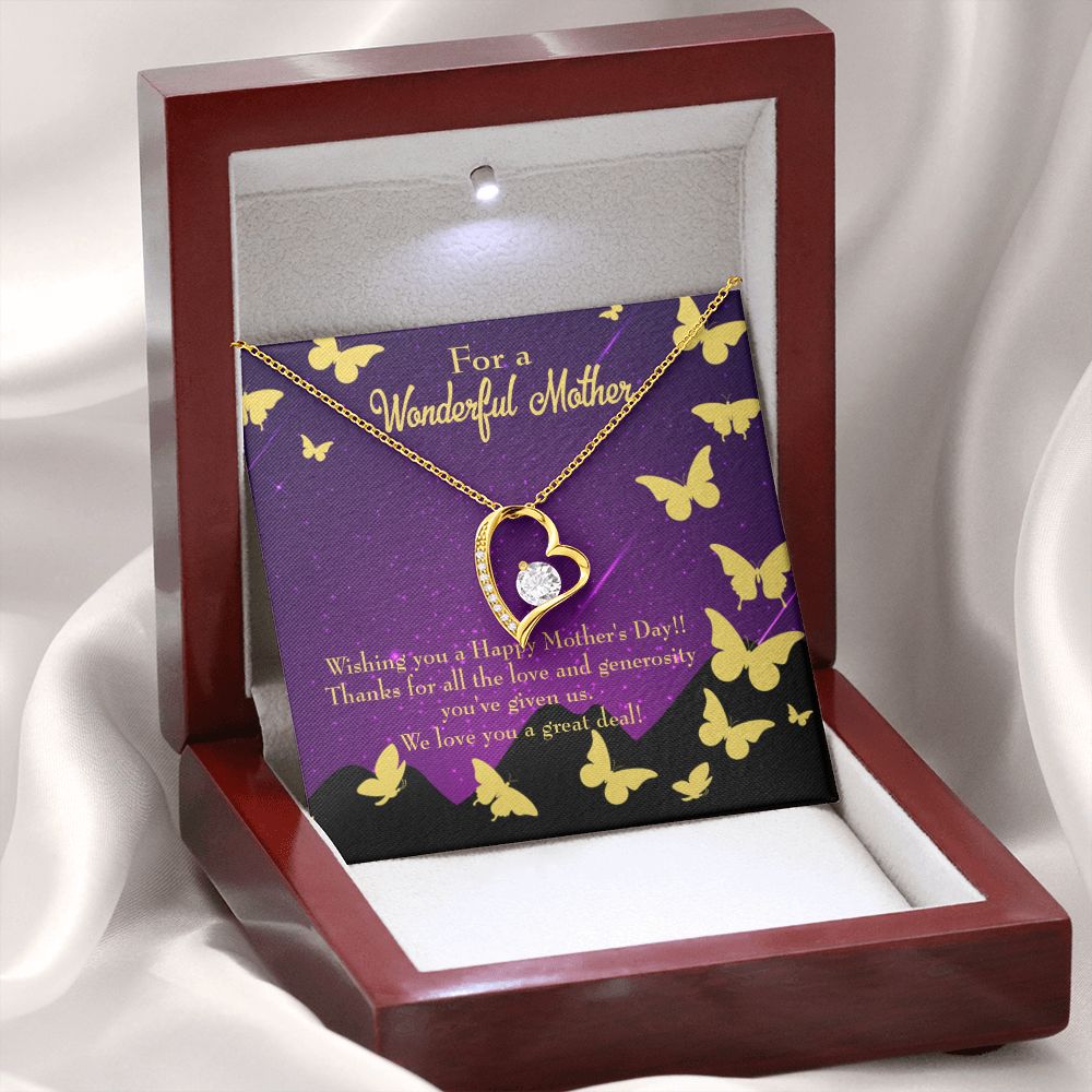 To Mom We Love Forever Necklace w Message Card-Express Your Love Gifts