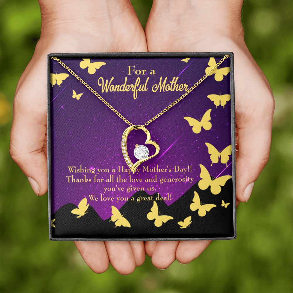 To Mom We Love Forever Necklace w Message Card-Express Your Love Gifts