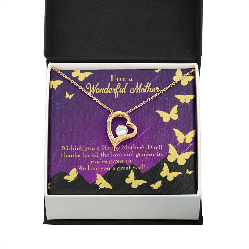 To Mom We Love Forever Necklace w Message Card-Express Your Love Gifts