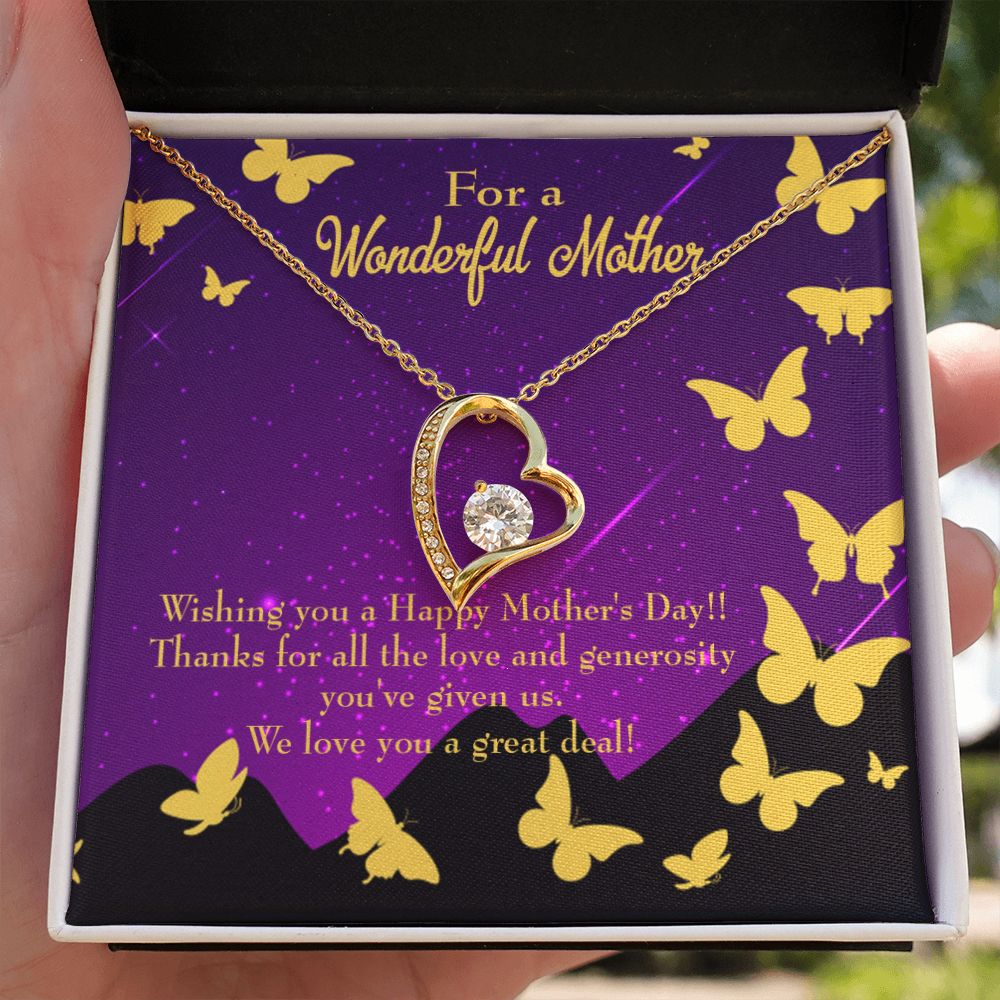 To Mom We Love Forever Necklace w Message Card-Express Your Love Gifts