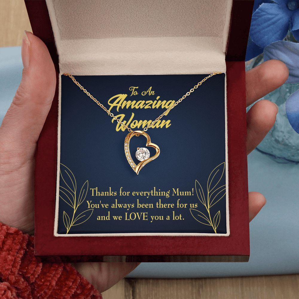 To Mom We Love You Forever Necklace w Message Card-Express Your Love Gifts