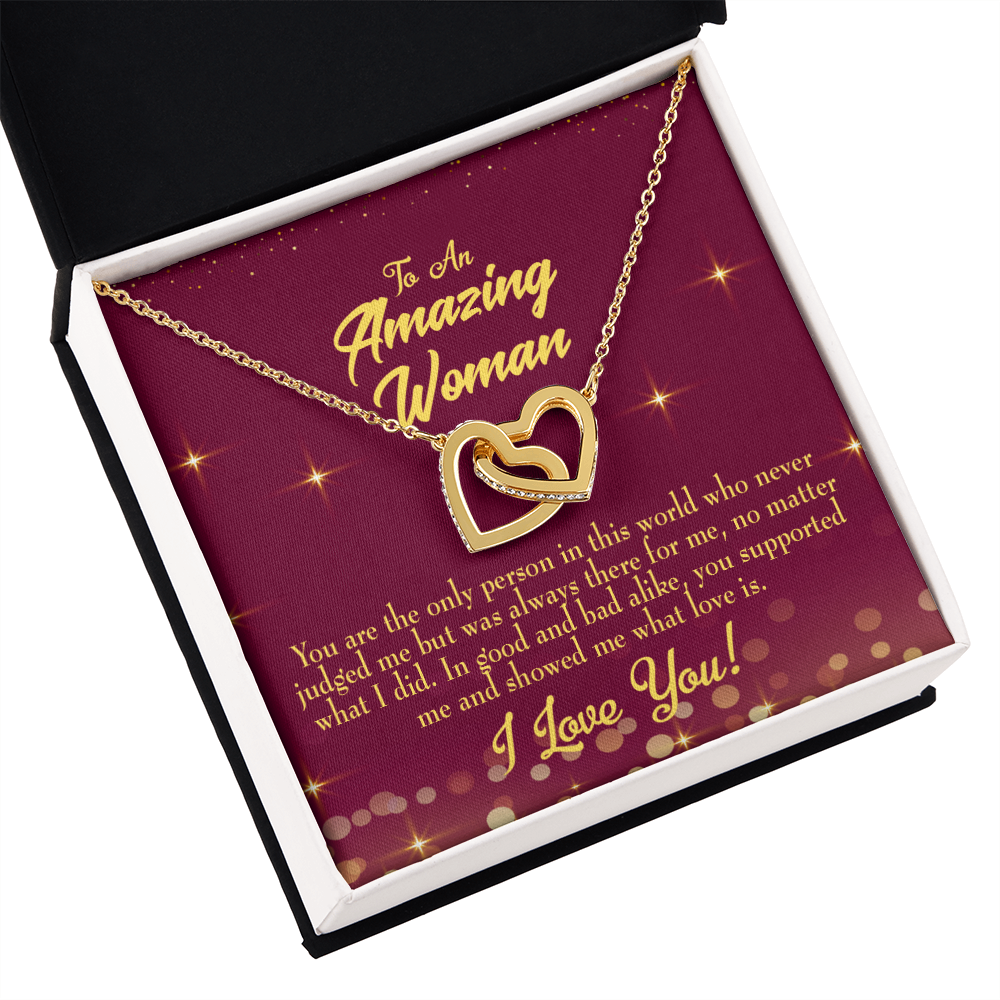 To Mom Who Never Judged Inseparable Necklace-Express Your Love Gifts